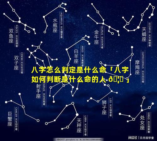 八字怎么判定是什么命「八字如何判断是什么命的人 🦋 」